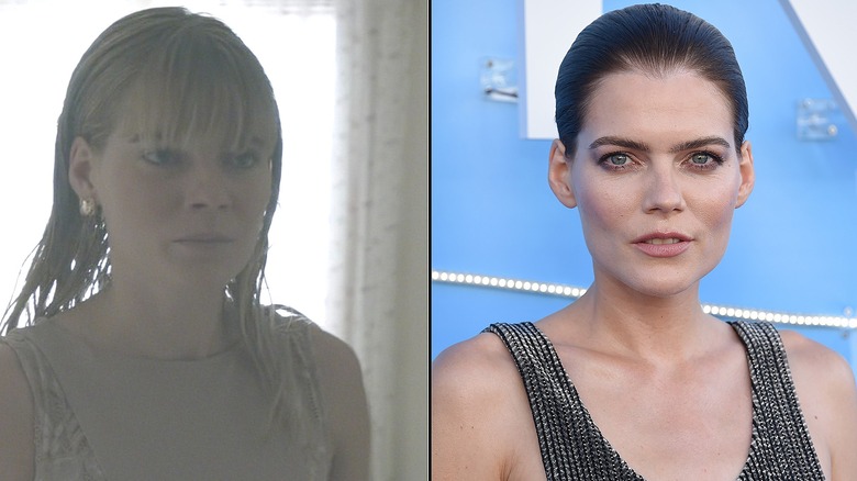 (l-r): Emma Greenwell as Mandy Milkovich; Emma Greenwell on the red carpet