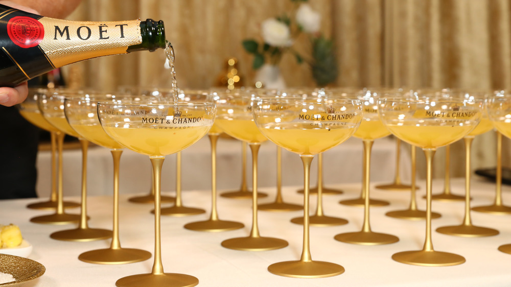 Champagne glasses at Golden Globes