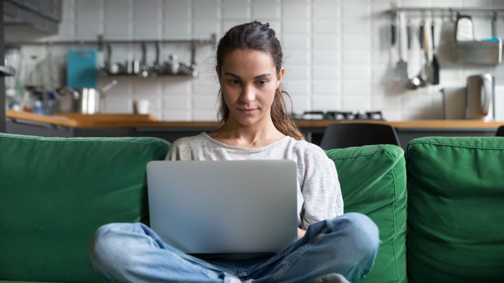 Woman using computer