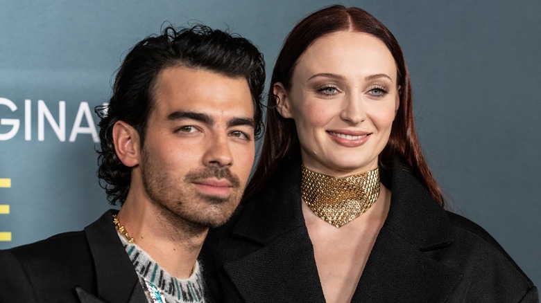 Joe Jonas and Sophie Turner posing at event