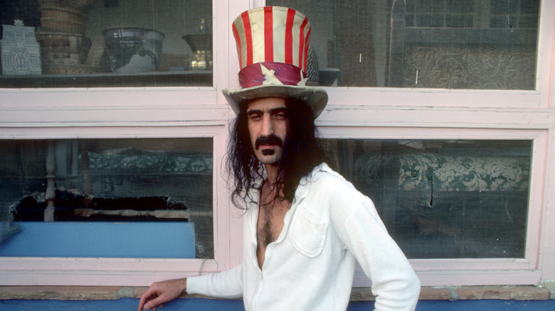 Frank Zappa posing for a photo
