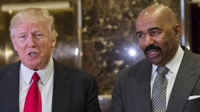 Donald Trump and Steve Harvey