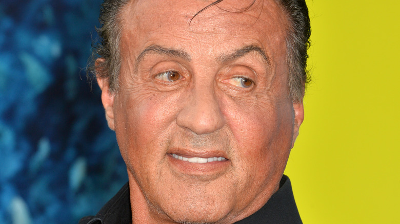 Sylvester Stallone looking sideways