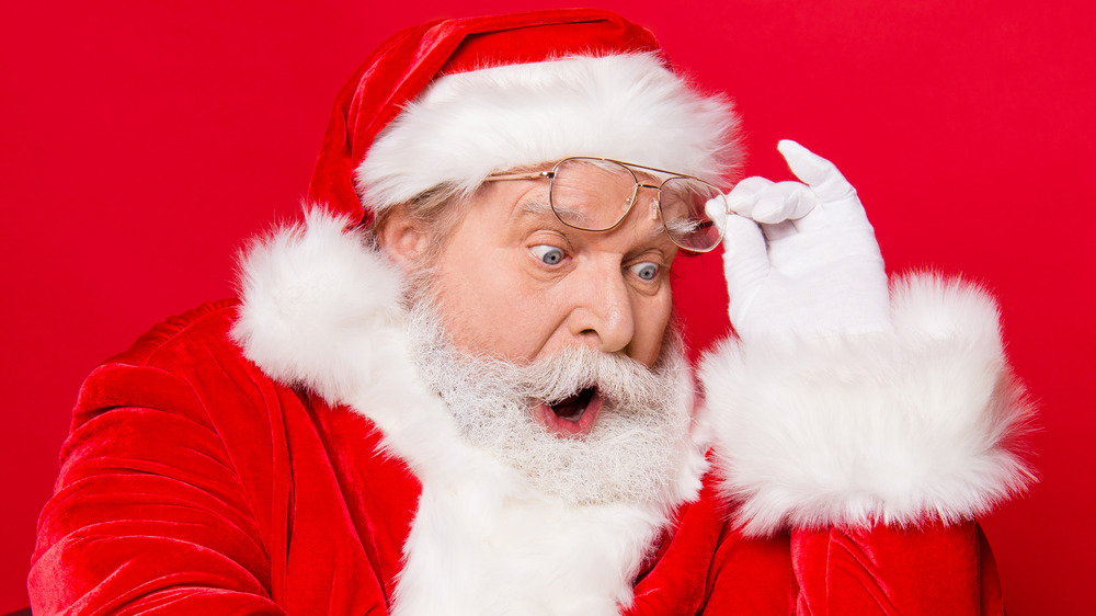 Santa Claus looking shocked