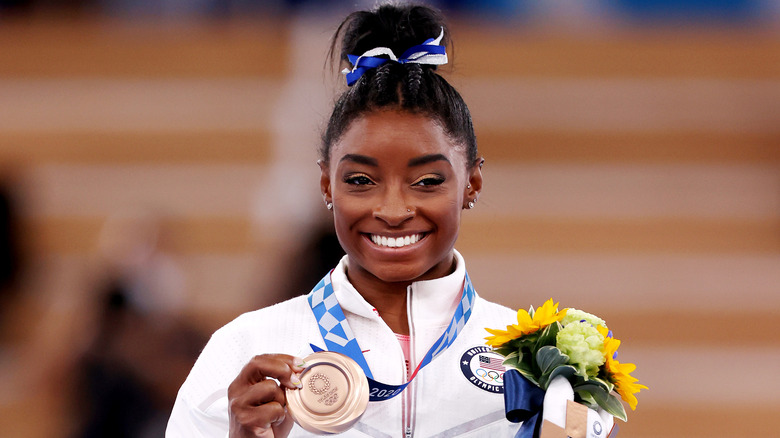 Simone Biles competing at the Olympics