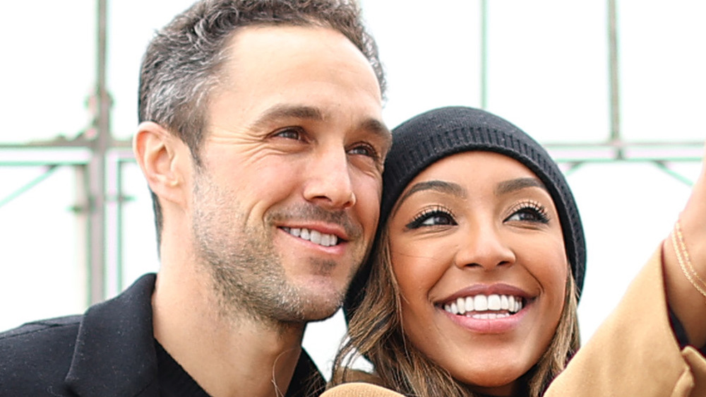 Tayshia Adams and Zac Clark take a selfie together