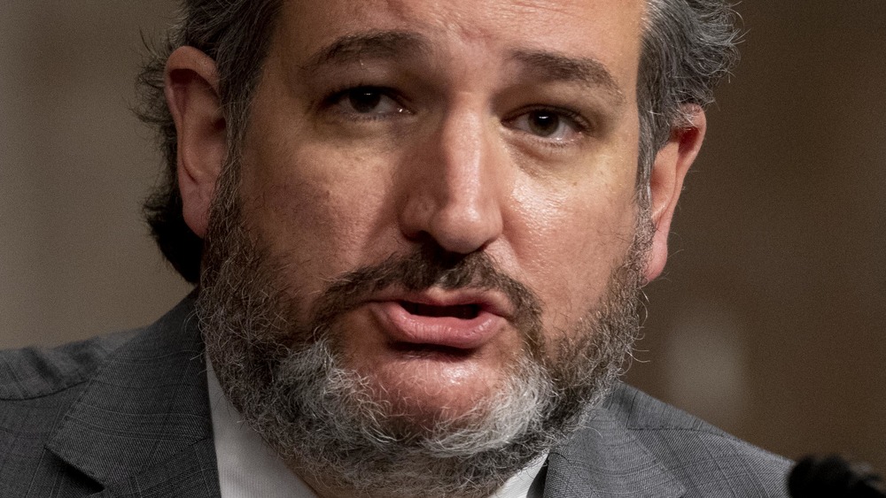 Bearded Ted Cruz looks worried