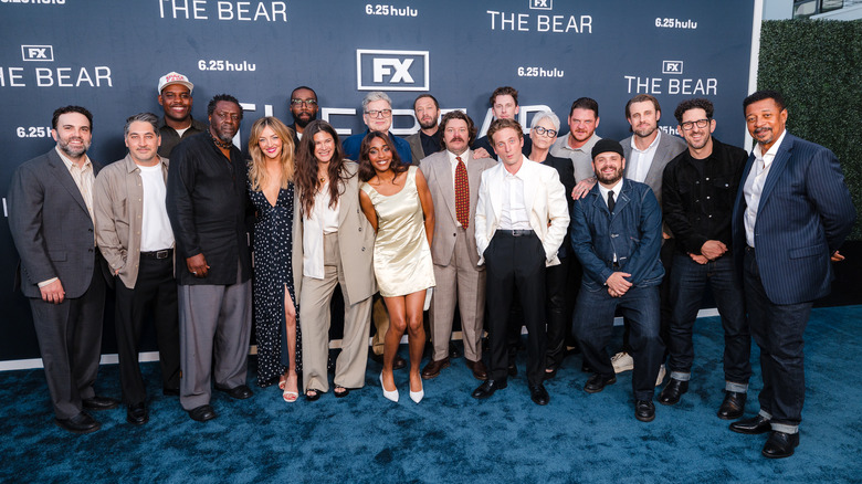 The Cast of The Bear posing at Musso and Frank