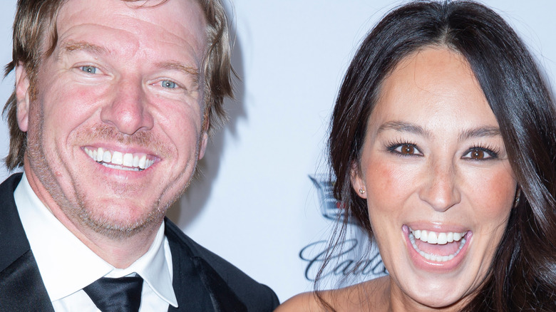 Chip and Joanna Gaines laughing