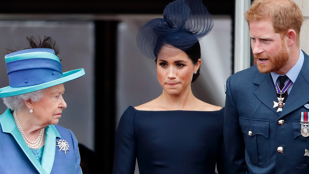 Queen Elizabeth, Meghan Markle and Prince Harry