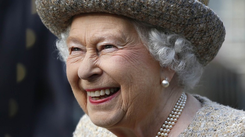 Queen Elizabeth smiling