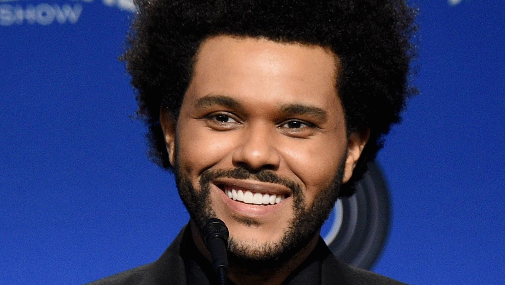 The Weeknd with facial hair