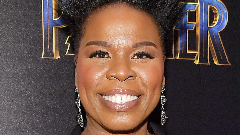 Leslie Jones smiles on the red carpet