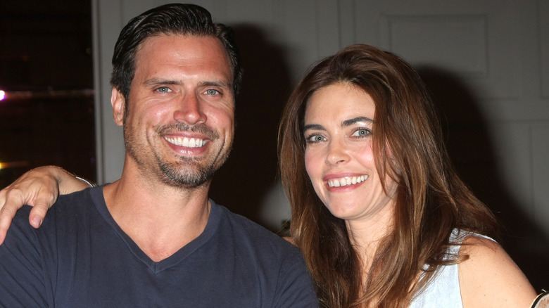 Joshua Morrow and Amelia Heinle 