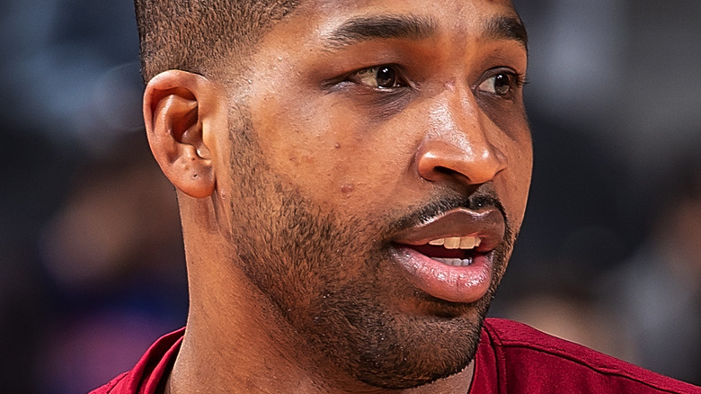 Tristan Thompson up close on basketball court