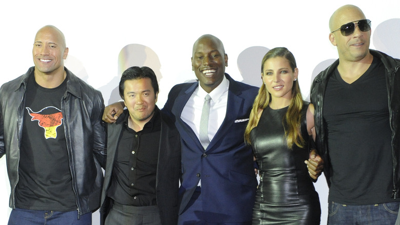 Fast and Furious cast posing