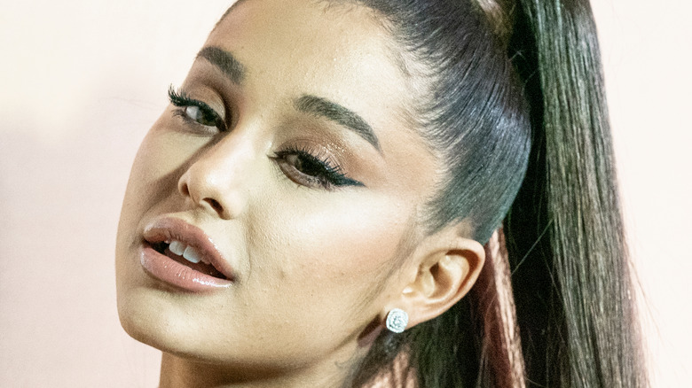 Ariana Grande wears winged eyeliner