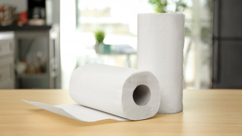 Rolls of paper towels