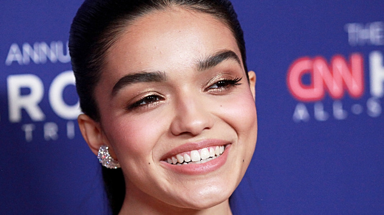 Rachel Zegler smiling at an event