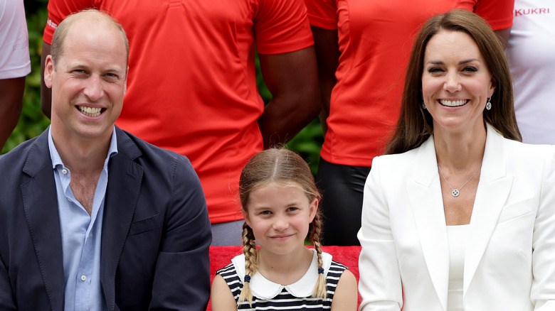 Prince William kate and Charlotte smiling