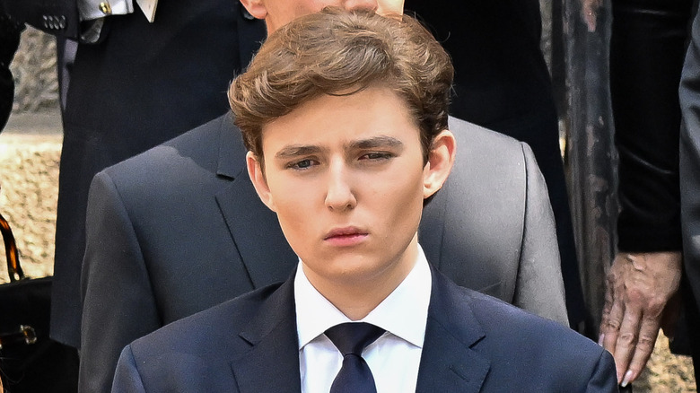 Barron Trump at Ivana Trump's funeral