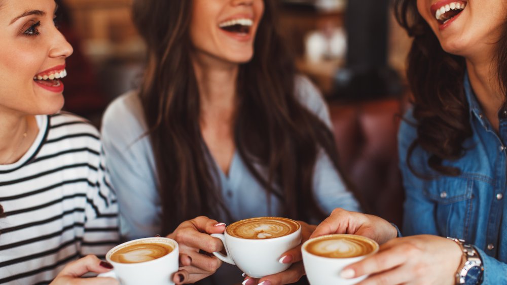 Women drinking coffee