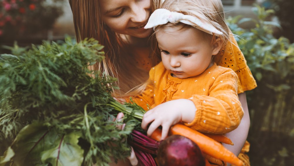 Child with carrots