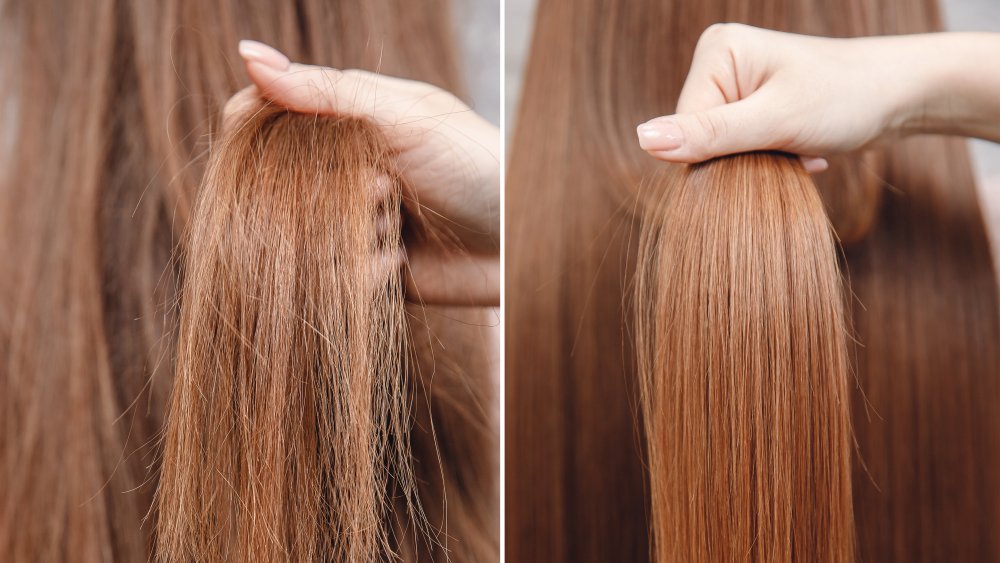 The smoothing and straightening effects of a keratin hair treatment