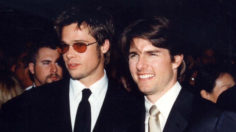 Tom Cruise and Brad Pitt at a movie premiere
