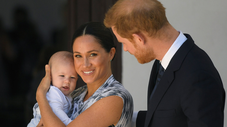 Meghan Markle and Prince Harry with baby Archie