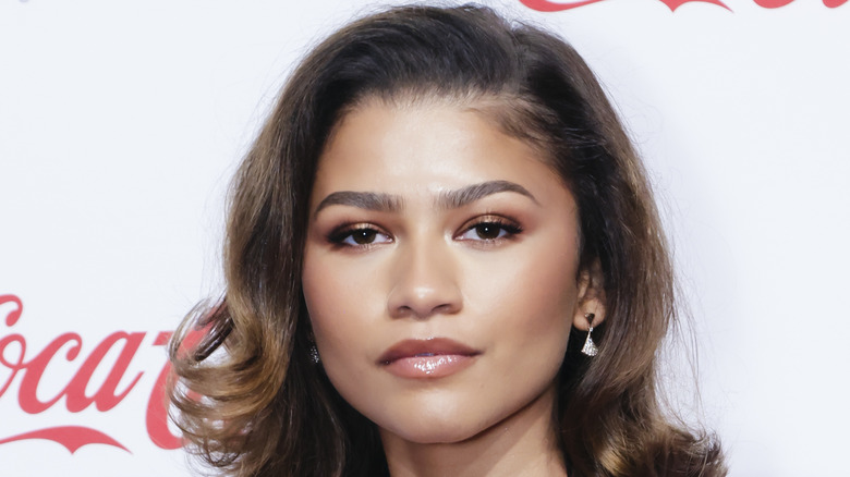 Zendaya staring ahead