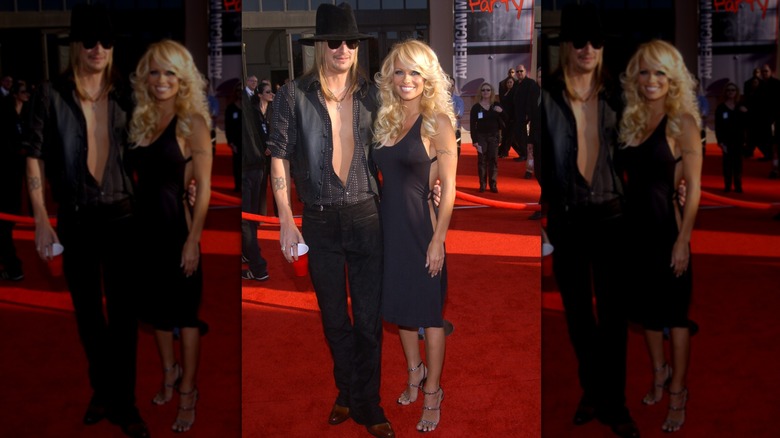 Kid Rock and Pamela Anderson wearing black