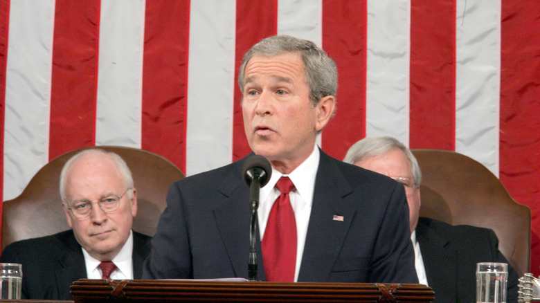 George W. Bush addressing Congress