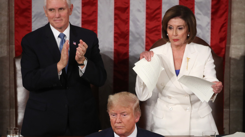 Nancy Pelosi ripping speech at State of the Union