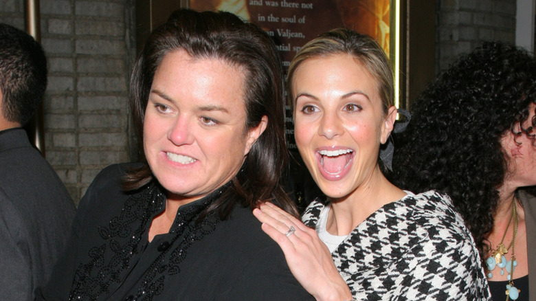 Rosie O'Donnell and Elisabeth Hasselbeck smiling