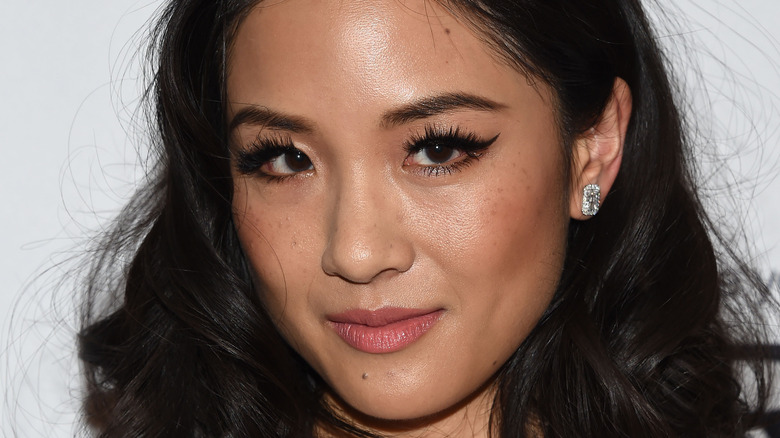 Constance Wu with diamond studs