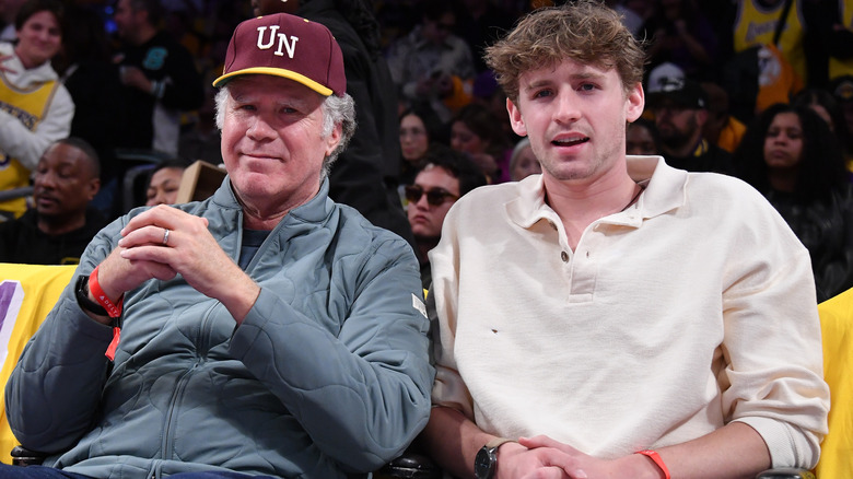 Will and Magnus Ferrell at a Lakers game, January 2025