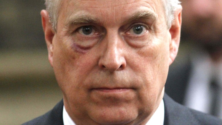 Prince Andrew with a straight face