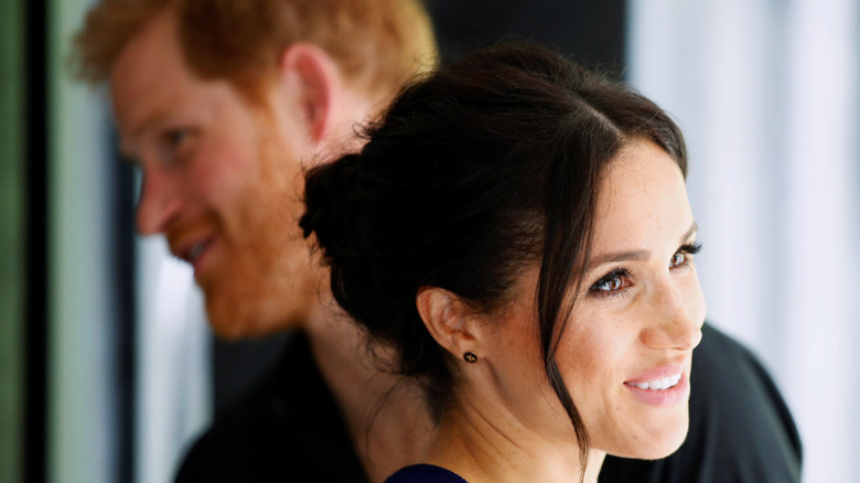 Prince Harry and Meghan Markle at an event