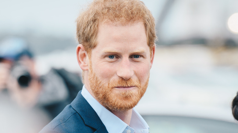 Prince Harry serious expression