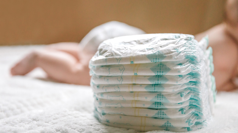 stack of diapers