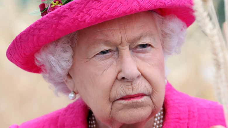 Queen Elizabeth attends an event in England. 