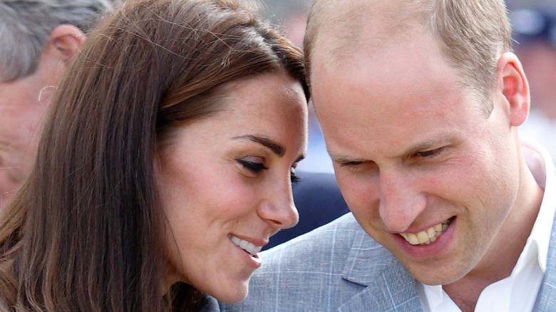 Prince William and Kate Middleton sharing a smile