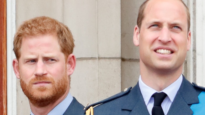 Prince Harry regards Prince William