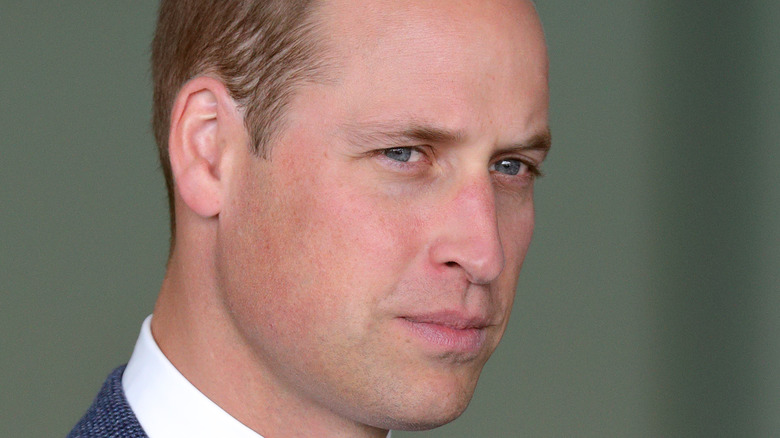 Prince William looking serious