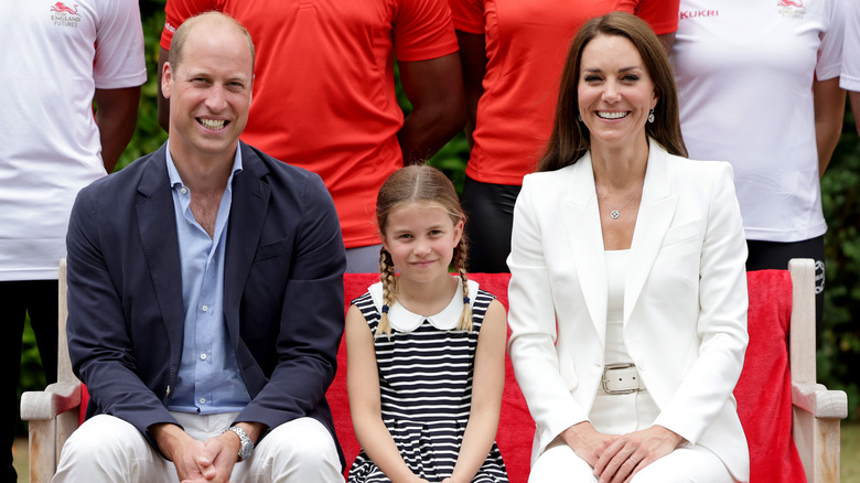 Prince William, Princess Charlotte, and Kate Middleton smile for the camera