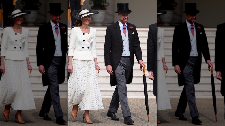 Kate Middleton walks side-by-side with Prince William