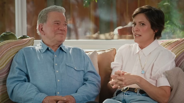 William Shatner and Melanie Shatner Gretsch doing an interview with People