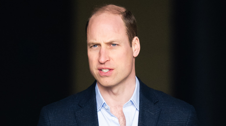 Prince William scowling