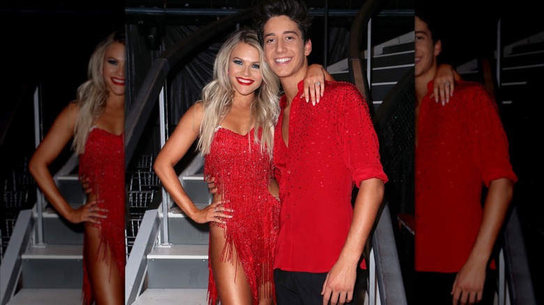 Witney Carson and Milo Manheim posing for a photo